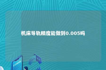 机床导轨精度能做到0.005吗