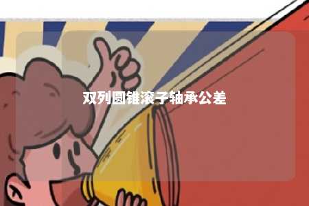 双列圆锥滚子轴承公差 